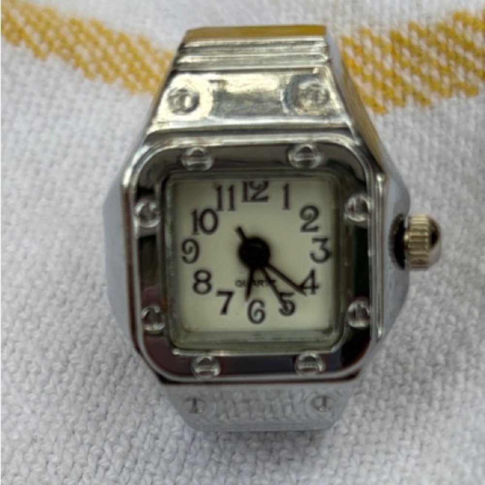 Silver Square Face Watch